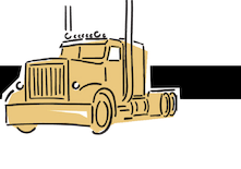 Trucker's Paper Trail truck drawing logo